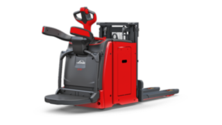 Lo stoccatore Linde D10 AP può essere impiegato in modo flessibile sia in accompagnamento che con operatore a bordo.