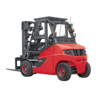 Un carrello elevatore elettrico della serie E60 - E80 a marchio Linde